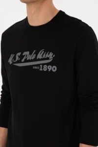 US Polo Assn. Men Crew Neck Regular Fit Black Thin Sweatshirt - Image 7