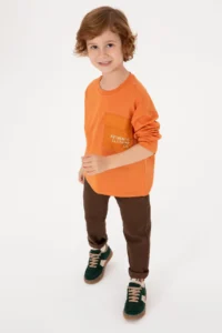 US Polo Assn. Boys' Copper Crew Neck single jersey Sweatshirt - Image 2