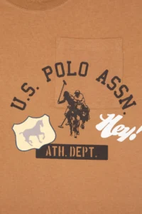 US Polo Assn. Boys' Camel Crew Neck single jersey Sweatshirt - Image 5