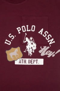 US Polo Assn. Boys' Burgundy Crew Neck single jersey Sweatshirt - Image 5