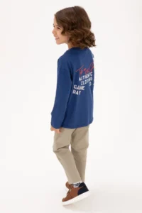 US Polo Assn. Boys' Indigo Crew Neck single jersey Sweatshirt - Image 2