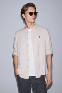 US Polo Assn. Men Stone Long Sleeve Basic Shirt