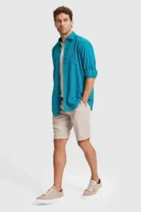 US Polo Assn. Men Petrol Long Sleeve Basic Shirt - Image 4