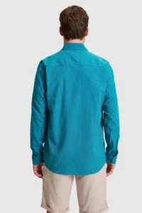 US Polo Assn. Men Petrol Long Sleeve Basic Shirt - Image 5