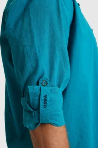 US Polo Assn. Men Petrol Long Sleeve Basic Shirt - Image 6