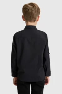 US Polo Assn. Boys' Black Long Sleeve Basic Shirt - Image 5