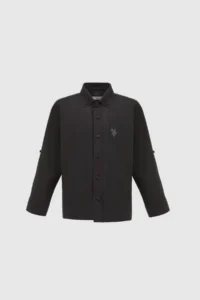 US Polo Assn. Boys' Black Long Sleeve Basic Shirt - Image 6