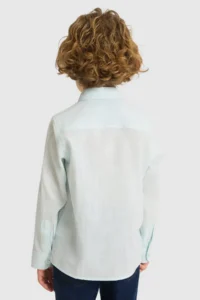 US Polo Assn. Boys' Water Green Long Sleeve Basic Shirt - Image 5