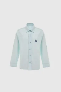 US Polo Assn. Boys' Water Green Long Sleeve Basic Shirt - Image 6