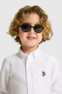 US Polo Assn. Boys' WHITE Long Sleeve Basic Shirt - Image 2