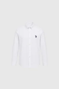 US Polo Assn. Boys' WHITE Long Sleeve Basic Shirt - Image 6