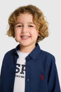 US Polo Assn. Boys' NAVY BLUE Long Sleeve Basic Shirt - Image 2
