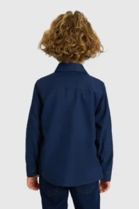US Polo Assn. Boys' NAVY BLUE Long Sleeve Basic Shirt - Image 5