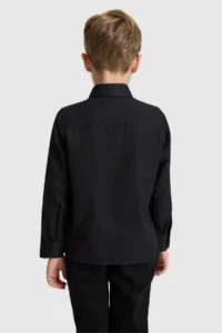 US Polo Assn. Boys' Black Long Sleeve Basic Shirt - Image 5