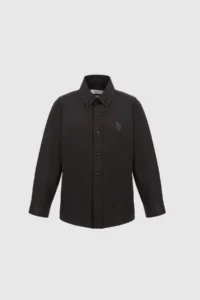 US Polo Assn. Boys' Black Long Sleeve Basic Shirt - Image 6
