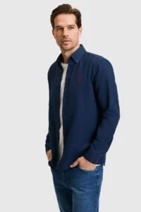 US Polo Assn. Men NAVY BLUE Long Sleeve Basic Shirt - Image 3