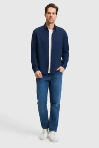 US Polo Assn. Men NAVY BLUE Long Sleeve Basic Shirt - Image 5