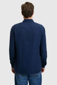 US Polo Assn. Men NAVY BLUE Long Sleeve Basic Shirt - Image 6