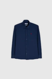 US Polo Assn. Men NAVY BLUE Long Sleeve Basic Shirt - Image 7