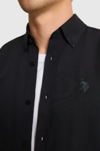 US Polo Assn. Men Black Long Sleeve Basic Shirt - Image 6