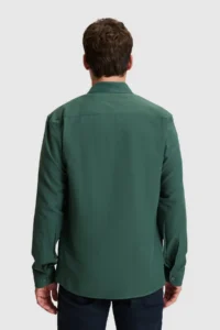 US Polo Assn. Men dark Green Long Sleeve Basic Shirt - Image 5