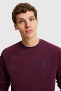 US Polo Assn. Men Burgundy Basic Sweatshirt - Image 2