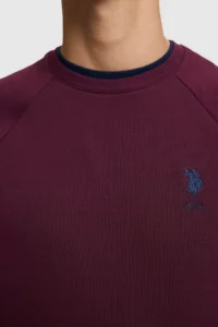 US Polo Assn. Men Burgundy Basic Sweatshirt - Image 6