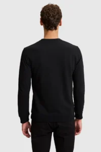 US Polo Assn. Men Black Crew Neck Regular Fit  Basic Sweatshirt - Image 6