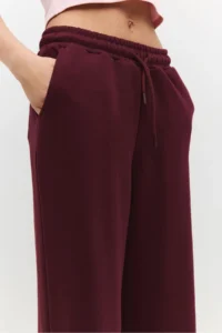 No Matter What Women's Wide Leg Sweatpants High Waist with Elastic Waist - Image 2