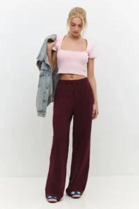 No Matter What Women's Wide Leg Sweatpants High Waist with Elastic Waist - Image 5