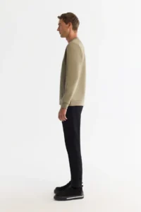 Avva Men's Mink Crew Neck Cotton Printed Elastane Regular Fit Sweatshirt - Image 4