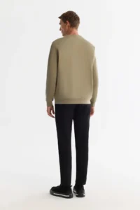 Avva Men's Mink Crew Neck Cotton Printed Elastane Regular Fit Sweatshirt - Image 5