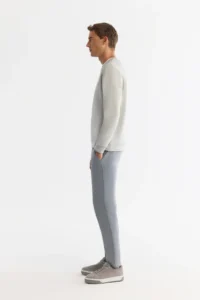 Avva Men's Gray Crew Neck Cotton Printed Elastane Regular Fit Sweatshirt - Image 4