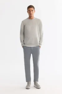 Avva Men's Gray Crew Neck Cotton Printed Elastane Regular Fit Sweatshirt - Image 6