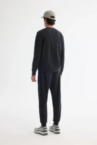 Avva Men's Anthracite Crew Neck Printed Soft Touch Regular Fit Sweatshirt - Image 4