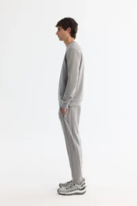 Avva Men's Gray Crew Neck Printed Soft Touch Regular Fit Sweatshirt - Image 3