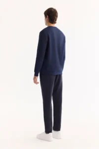 Avva Men's Black Crew Neck Cotton Bi-Stretch Printed Regular Fit Sweatshirt - Image 4