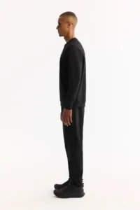 Avva Men's Black Crew Neck Cotton Bi-Stretch Printed Regular Fit Sweatshirt - Image 3