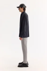Avva Men's Black Button Collar Soft Touch Oversize Oversize Fit Shirt - Image 3
