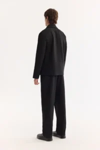 Avva Men's Black Half-Zipper Easy-Iron Bi-Stretch Comfort Fit Sweatshirt - Image 4