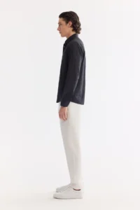 Avva Men's Black Bottom Lined Cotton Soft Touch Comfort Fit Shirt - Image 3
