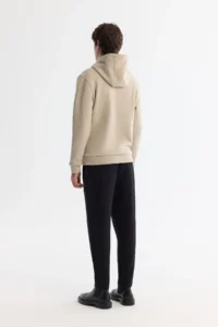 Avva Men's Stone Hooded 3 Thread Raised Regular Fit Sweatshirt - Image 4