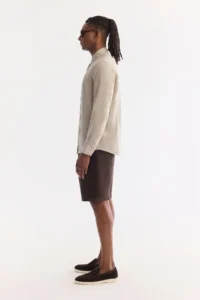 Avva Men's Stone Button Collar 100% Linen Comfort Fit Shirt - Image 5