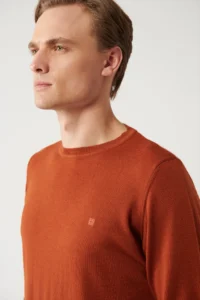 Avva Men's Tile Crew Neck Wool Blend Knitwear Regular Fit Sweater - Image 2