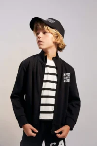 DeFacto Boy's High Collar Printed Zipper Sweatshirt - Image 3