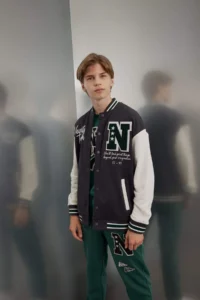 DeFacto Boys' College Collar Snap Fastener Double Pocket Seasonal Bomber Jacket