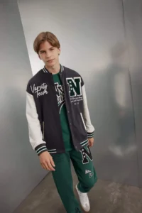 DeFacto Boys' College Collar Snap Fastener Double Pocket Seasonal Bomber Jacket - Image 3