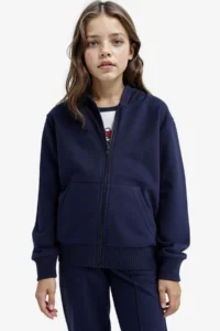 DeFacto Zippered Kangaroo Pocket Hooded Basic Sweatshirt Cardigan Girl - Image 3