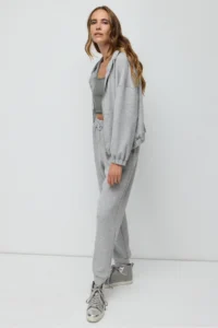 No Matter What Women's Zippered Hooded Crop Sweatshirt with Kangaroo Pocket Soft Texture - Image 6