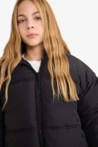 DeFacto Water Repellent Hooded Coat Girls' - Image 3